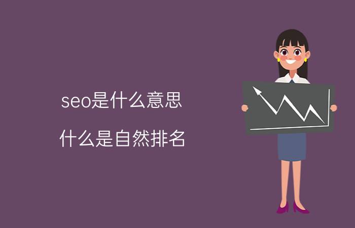 seo是什么意思 什么是自然排名（SEO）？